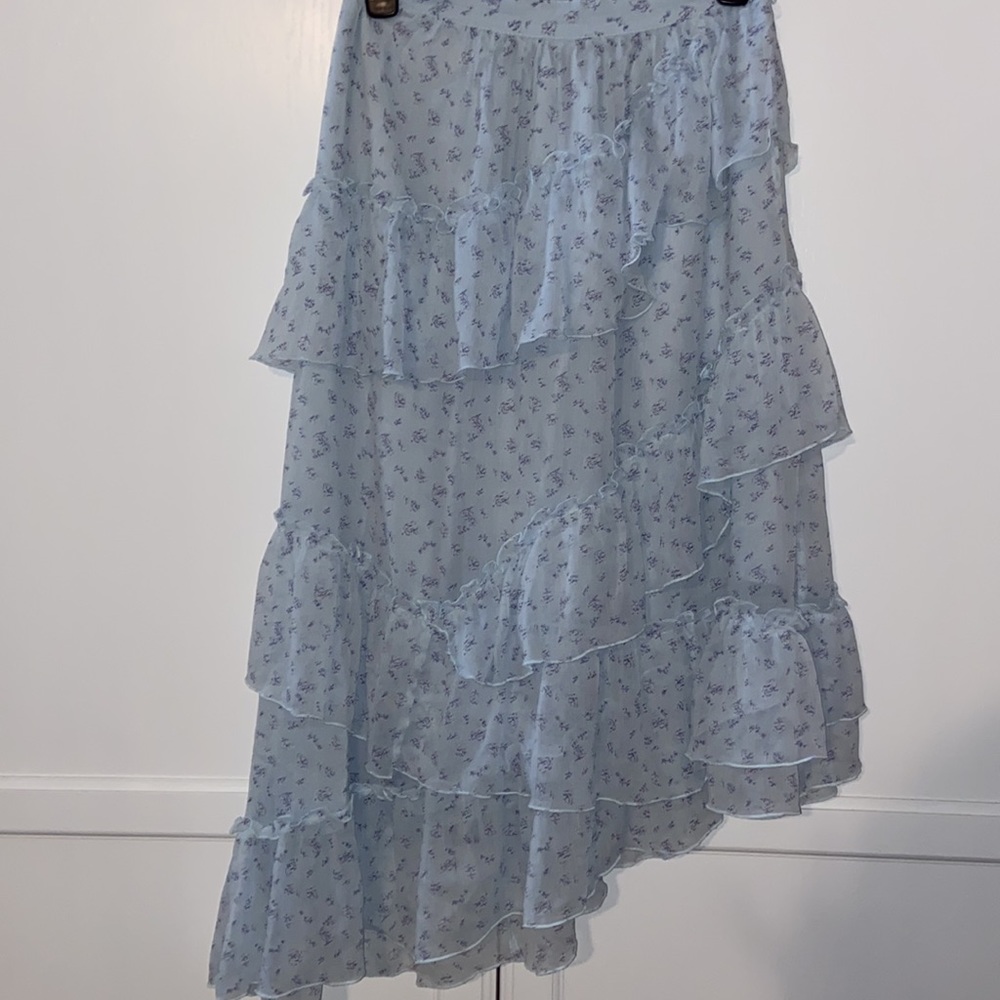 Abercrombie & Fitch floral tiered maxi skirt